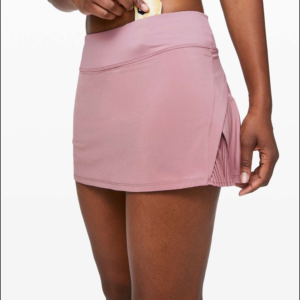 Play off pleats vintage mauve tennis skirt